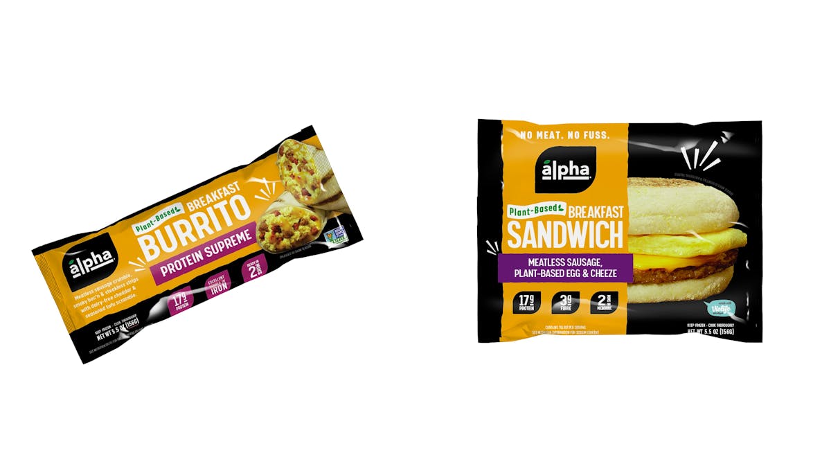 Alpha Plant Based Breakfast Burrito Sandwich