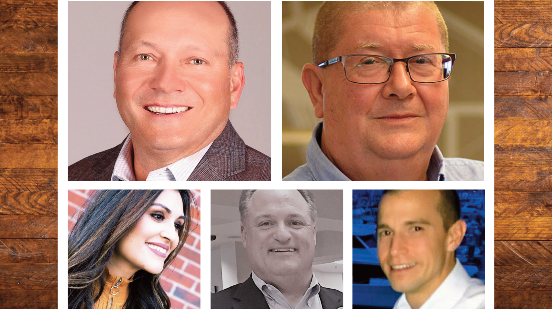 Leading Tuesday&rsquo;s State of Snacking webinar, top row from left, are VendingMarketWatch.com&rsquo;s Bob Tullio and Mondel&emacr;z&rsquo;s Malcolm McAlpine. Joining the program&rsquo;s panel, from left, are Linda Saldana, Steve Closser and Arthur Siller.