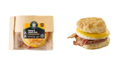 Market Sandwich&apos;s egg, cheese, sausage, jalape&ntilde;o and bacon on a flaky biscuit create a tasty and zippy breakfast snack. It&apos;s one of four varieties in the breakfast sandwich lineup.
