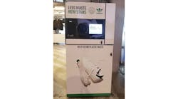 Shoppers at the Adidas store in Manhattan on 5th Ave. were able to recycle their empty plastic bottles and earn a discount on a pair of new Stan Smith sneakers made from recycled materials.