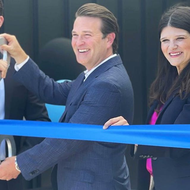 Cutting the ribbon to officially open 365&apos;s renovated HQ on June 11, from left, are Troy Mayor Ethan Baker, 365 chief Joseph Hessling, Congresswoman Haley Stevens (MI-District 11) and Troy Chamber of Commerce president Tara Tomcsik-Husa.