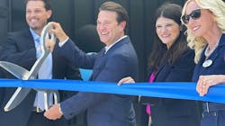 Cutting the ribbon to officially open 365&apos;s renovated HQ on June 11, from left, are Troy Mayor Ethan Baker, 365 chief Joseph Hessling, Congresswoman Haley Stevens (MI-District 11) and Troy Chamber of Commerce president Tara Tomcsik-Husa.