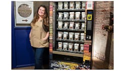 Pinch Spice Market's Meaghan Thomas shows off her spice vending machine. Pinch Spice Market's Meaghan Thomas shows off her spice vending machine.