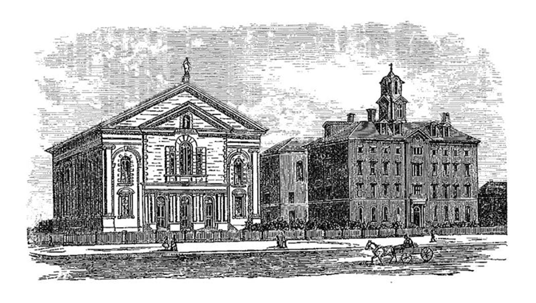 Boston College Circa1860 Old B Clithograph