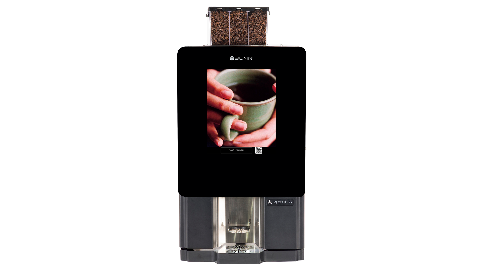 Bunn's Sure Immersion grinds and brews fresh coffee on demand.