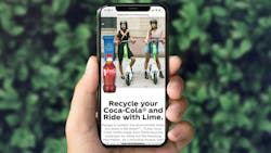 As Sip Sized 100% rPET bottles become available nationwide, Coca-Cola is championing another way for consumers to lighten their environmental footprint: free e-scooter rides from Lime. As Sip Sized 100% rPET bottles become available nationwide, Coca-Cola is championing another way for consumers to lighten their environmental footprint: free e-scooter rides from Lime.