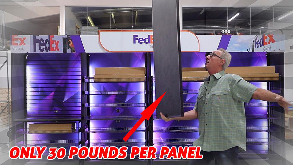 Weighing only 30 pounds, GTP&rsquo;s new micro market panels are constructed of corrugated, sustainable core.