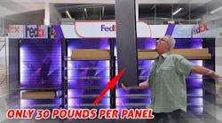 Weighing only 30 pounds, GTP&rsquo;s new micro market panels are constructed of corrugated, sustainable core.