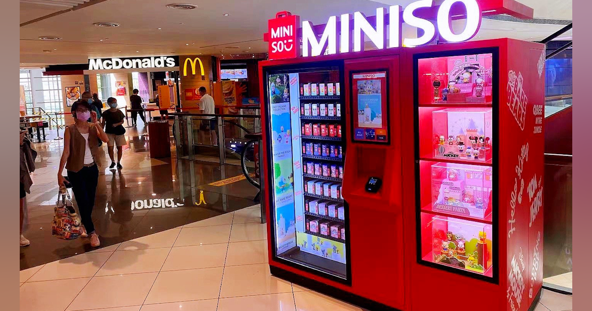 Miniso places first blind box vending machine in Singapore mall | Vending Market Watch