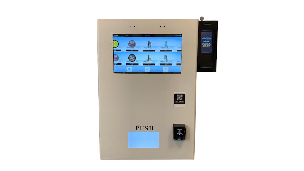 CAV&apos;s age and identification verifier module installs on the right side of a vending machine.