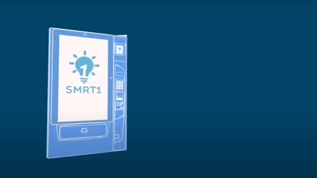 SMRTI specializes in cloud-connected, smart dispensing technology. Its main product is the SMRT1 POD, which stands for personalized on-demand, a flat screen device that can be used as a freestanding or mounted kiosk, or to connect to the front of a vending machine.