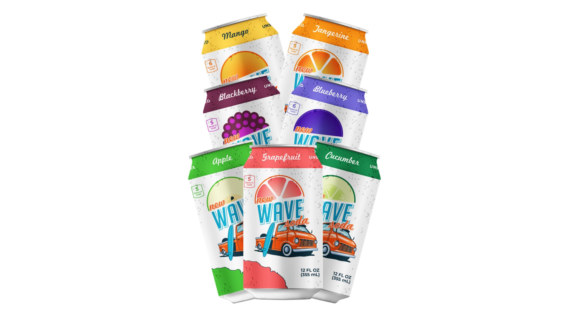 Wave Soda Cans