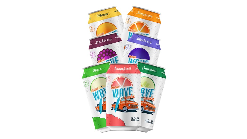 Wave Soda Cans