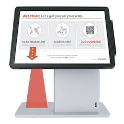 Impulsify&apos;s ShopPoP kiosk design with touchless QR scan option.