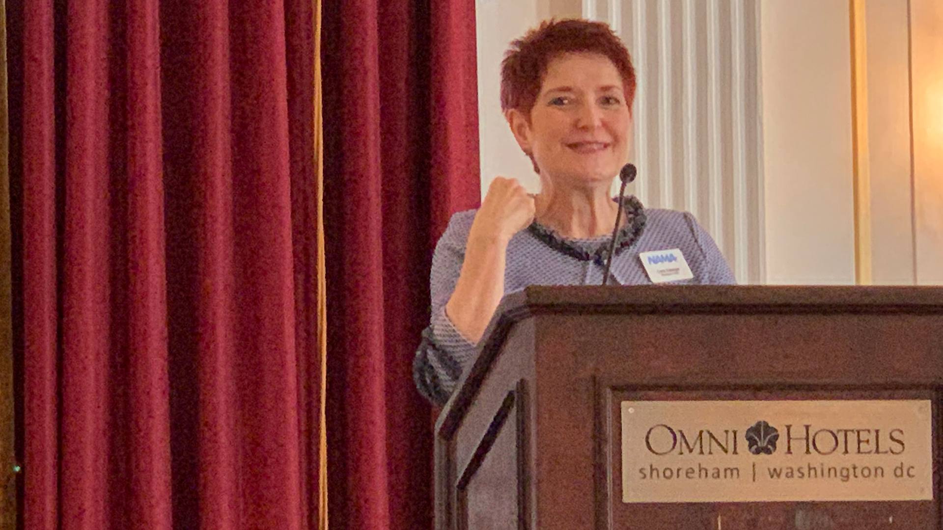 NAMA chief Carla Balakgie welcomes industry members to 2021 Advocacy Summit.