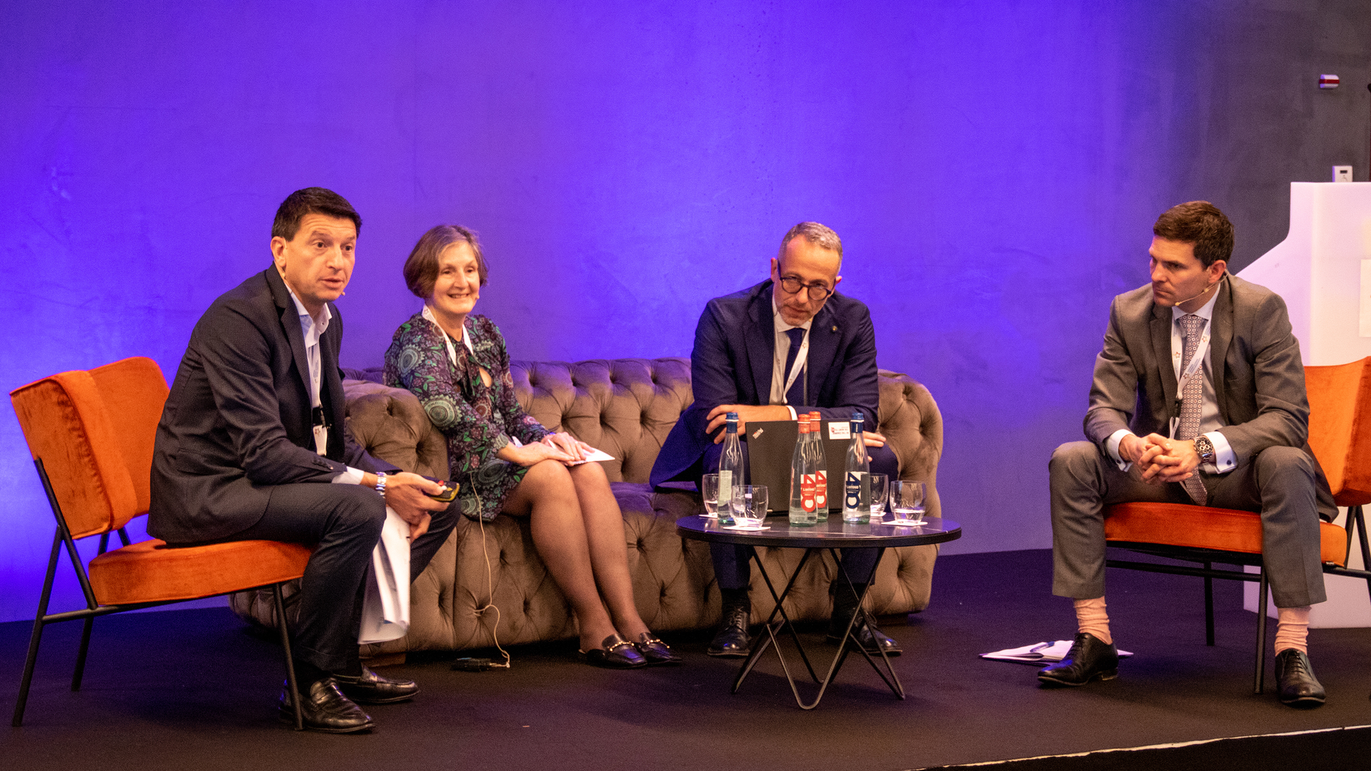 Pictured, from left, are EVA president Paolo Ghidotti, Evoca; AVA chair Gillian White, CPI; EVA executive committee member Alberto Giavoni, Brita; and EVA director general Erwin Wetzel.