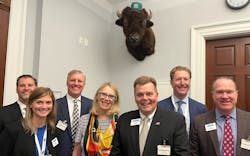 The bipartisan ERTC Reinstatement Act is a direct result of NAMA’s unflagging advocacy for preservation of the tax credit, an effort that in November mobilized more than 100 representatives of the convenience services industry for meetings with members of Congress. During that event, six representatives of NAMA met with Rep. Carol Miller (R-WV), one of the bill's sponsors. Pictured, from left, are Michael Dry of Imperial, Amber Star of G&J Marketing and Sales, Scott Halloran of Trolley House Refreshments, Rep. Carol Miller, Rick Brindle of Mondelez, Patrick Hatcher of Vistar and Eric Dell of NAMA. The bipartisan ERTC Reinstatement Act is a direct result of NAMA’s unflagging advocacy for preservation of the tax credit, an effort that in November mobilized more than 100 representatives of the convenience services industry for meetings with members of Congress. During that event, six representatives of NAMA met with Rep. Carol Miller (R-WV), one of the bill's sponsors. Pictured, from left, are Michael Dry of Imperial, Amber Star of G&J Marketing and Sales, Scott Halloran of Trolley House Refreshments, Rep. Carol Miller, Rick Brindle of Mondelez, Patrick Hatcher of Vistar and Eric Dell of NAMA.