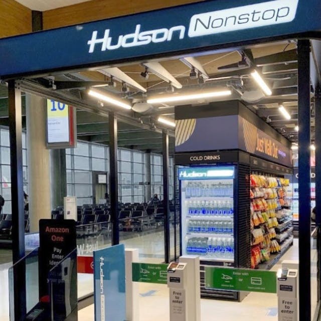 Amazon One with recognition payment is now available at Hudson Nonstop in Dallas Love Field Airport.