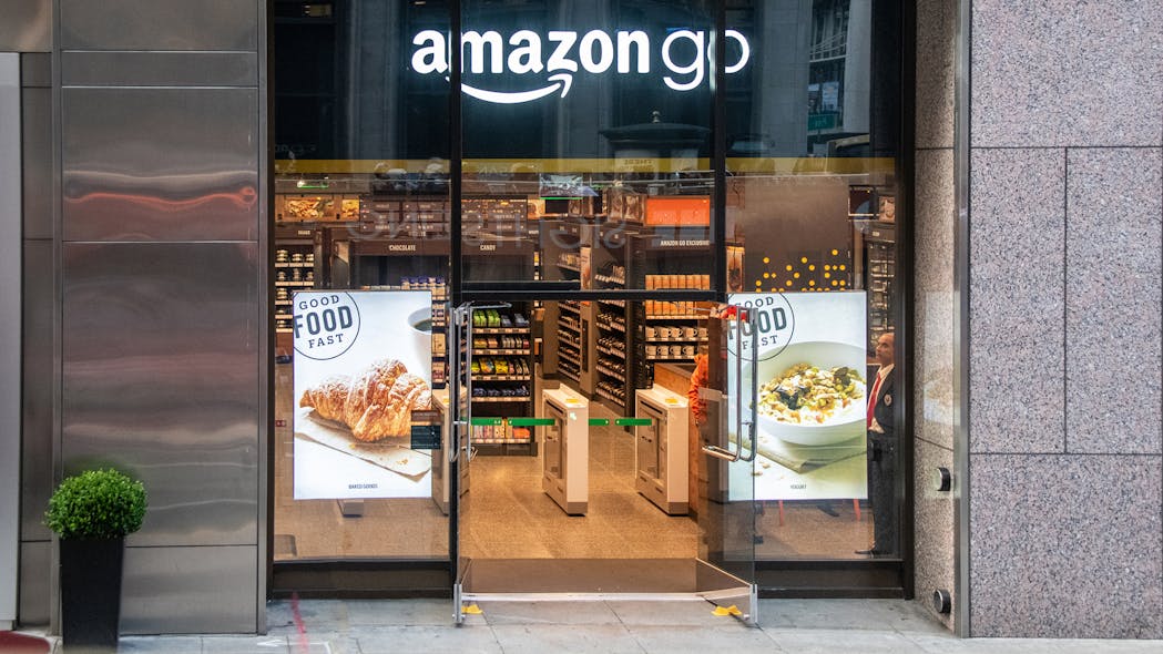 Entrance to Amazon Go&rsquo;s store in San Francisco.