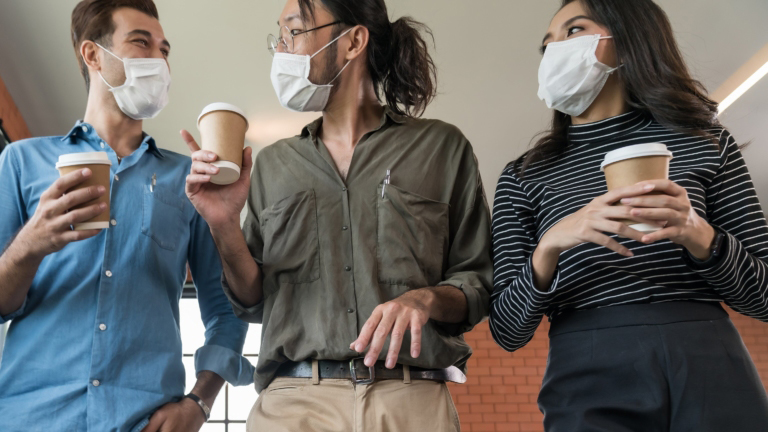 Bean-to-cup coffee all day and craft beer by the keg during weekly happy hours are among the hospitality amenities at a Downtown Works.