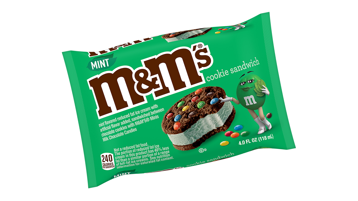 M&ms Mint Cookie Ice Cream Sandwich