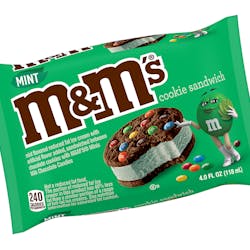 M&amp;ms Mint Cookie Ice Cream Sandwich