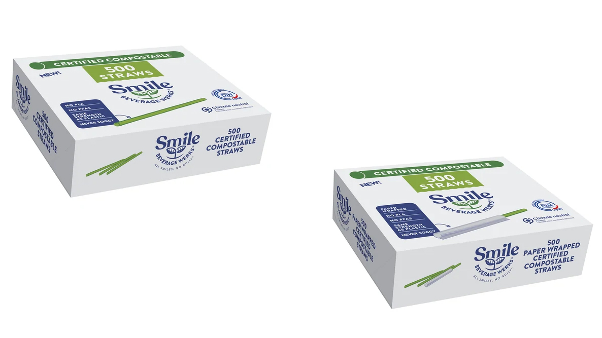 Smile Beverage Werks Compostable Straws