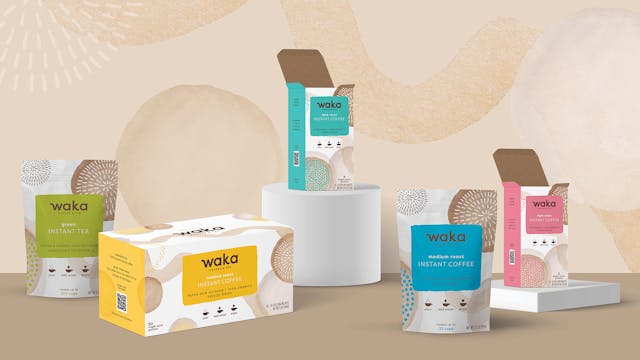 Waka is unveiling new brand identity and packaging. The design is described as playful, simple and approachable.