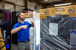 Giambra welcomes latest shipment of Seaga vending machines and readies them for deployment. Giambra welcomes latest shipment of Seaga vending machines and readies them for deployment.