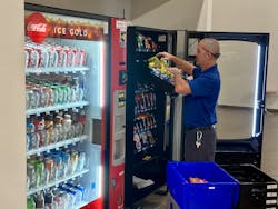 Giambra Vending route driver Chris Smith keeps in close touch with clients and customers to ensure machine menus are tailored to meet their preferences.