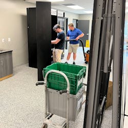 Cade Ridenour and John Sorensen team up to assemble a micro market. Cade Ridenour and John Sorensen team up to assemble a micro market.