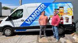 Vander Vending founder Jerry Schreiner (right) credits son Cade Ridenour (left) and other young managers for embracing technology to catapult the company to new heights.