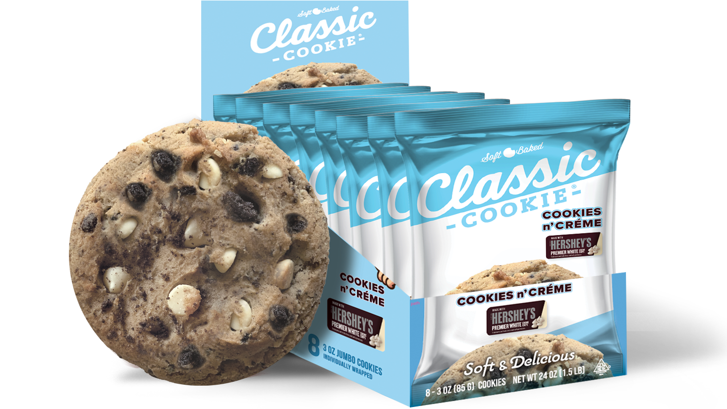 Cc Soft Baked Caddies 3 4view Cookies N Creme Hersheys 62d041063112f