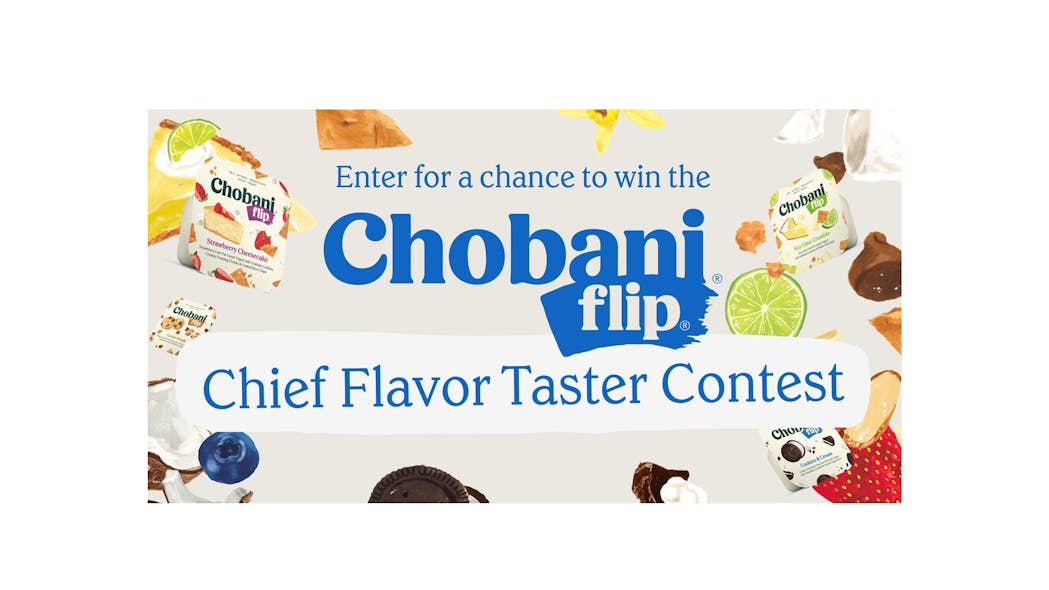 Chobani Flip Chief Flavor Taster Contest Poster
