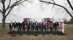 Coca-Cola United associates and Macon-Bibb County officials sport hard hats at the Feb. 17 groundbreaking ceremony for Macon Coca-Cola’s $85 million expansion.
