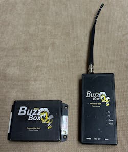 BuzzBox allowed drivers to pull product before going into locations, eliminating a trip to each machine to first take count and record. At left, the device that went in the machine and attached to the DEX port. At right, the device the driver had in the truck. The driver would plug the DEX cable from the handheld into the receiver and retrieve data from each machine and produce a picklist for each machine. BuzzBox allowed drivers to pull product before going into locations, eliminating a trip to each machine to first take count and record. At left, the device that went in the machine and attached to the DEX port. At right, the device the driver had in the truck. The driver would plug the DEX cable from the handheld into the receiver and retrieve data from each machine and produce a picklist for each machine.