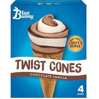 Bluebunny Twist Cones Chocolate Vanilla