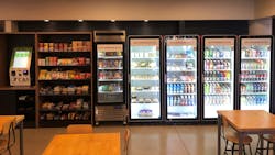 C&S Vending’s recently installed micro market at Levi Strauss is personalized to the location’s breakroom. C&S Vending’s recently installed micro market at Levi Strauss is personalized to the location’s breakroom.