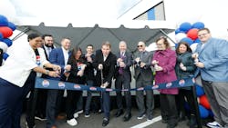 PepsiCo Beverages North America CEO Kirk Tanner, North Division President Richard Glover, GM SVP John Reale and guests participate in ceremonial ribbon cutting for PBNA&rsquo;s new distribution and satellite warehouse on Wednesday, November 1, 2023, in Coraopolis, Pennsylvania.