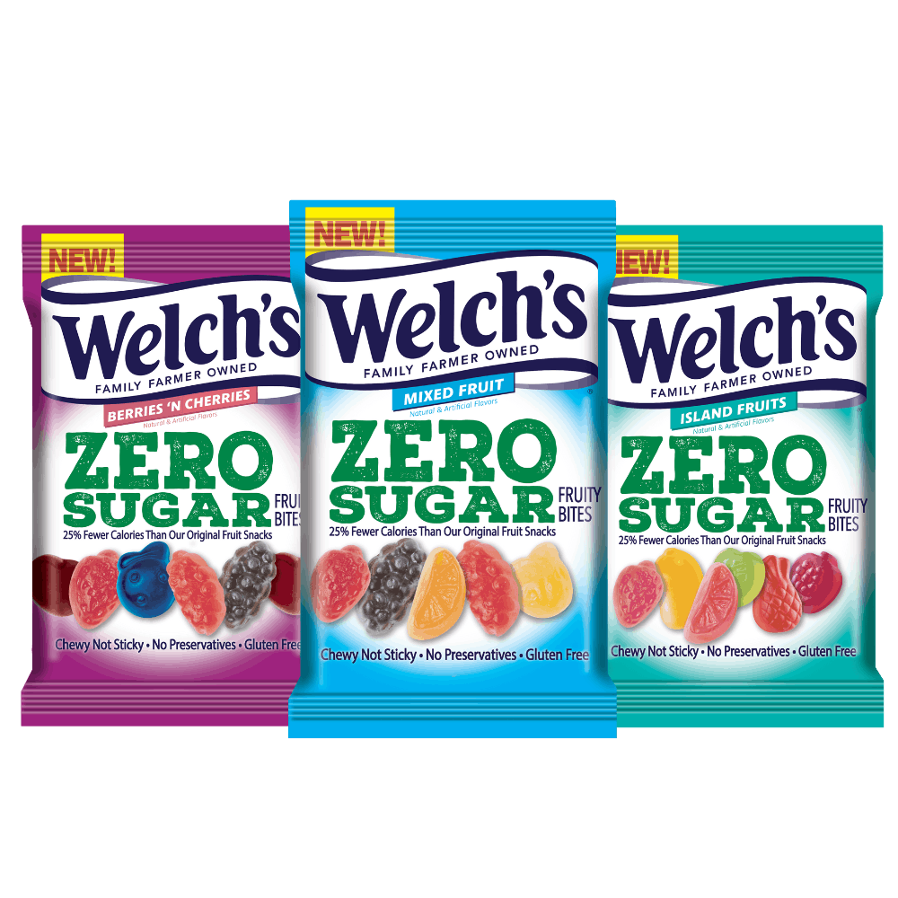 659f2460511c7d001ebcf2fc Welchs Zero Sugar Fruity Bites Group Shot