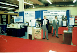 In the early days, Don Welch and Steve Williams working the local trade shows for business while Dan serviced customers out in the field.