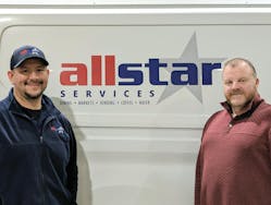Tom Almendarez (on left) with Fred Kading, All Star Services
