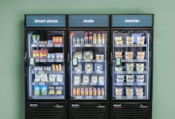 A plug-and-play smart market approach can include refrigerated, frozen and hot food products, digital price tags and a payment solution. A plug-and-play smart market approach can include refrigerated, frozen and hot food products, digital price tags and a payment solution.