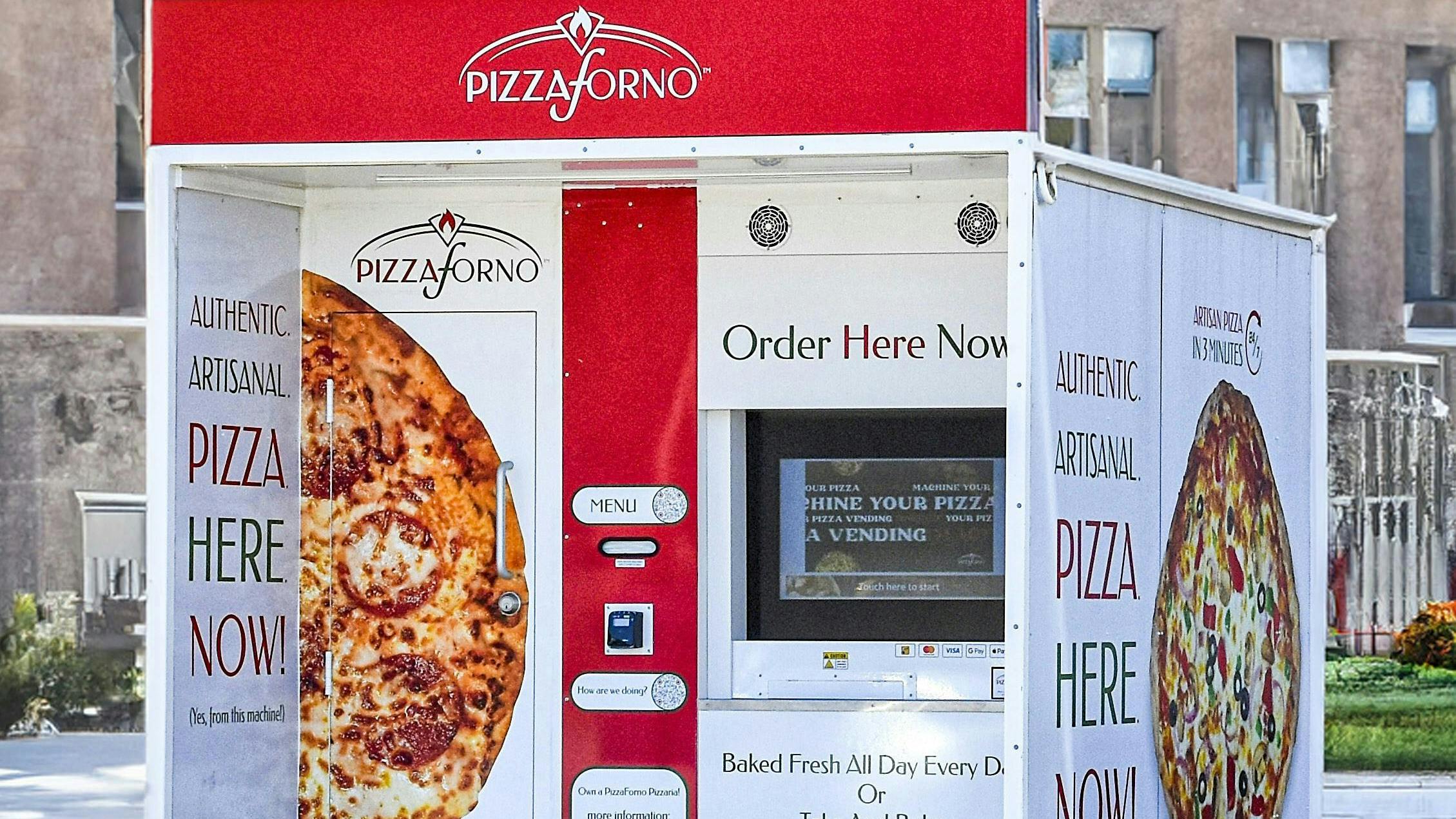 PizzaForno automated pizzeria vending machine