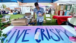 Snack-entrepreneur Dave Shammas of Ferndale, Mich., owner of Live Crispy, an all-natural dehydrated fruit treat won the grand prize in the 2023 MI Snack Competition. Snack-entrepreneur Dave Shammas of Ferndale, Mich., owner of Live Crispy, an all-natural dehydrated fruit treat won the grand prize in the 2023 MI Snack Competition.