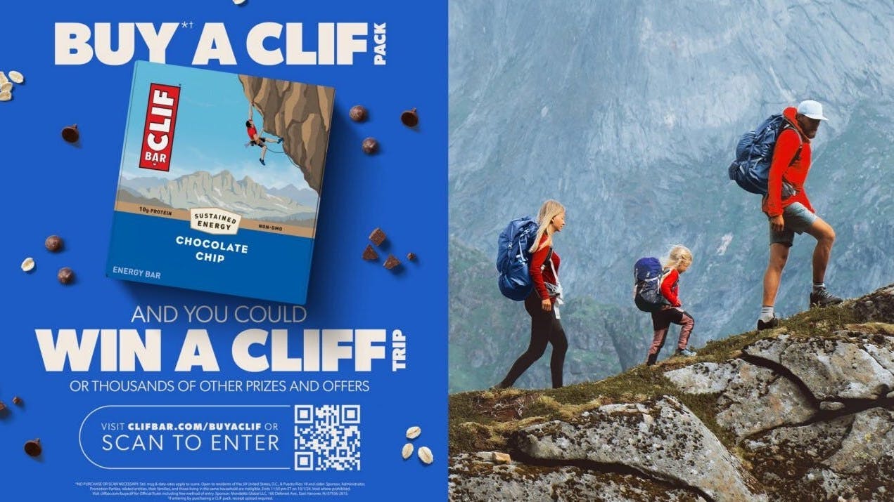 Clif Bar launched a summer sweepstakes offering thousands of outdoor-themed prizes and offers. The program stems from Clif Bar&rsquo;s purpose to help 'feed adventure' and builds on the brand&rsquo;s long-standing commitment to support equitable access to outdoors and sport.