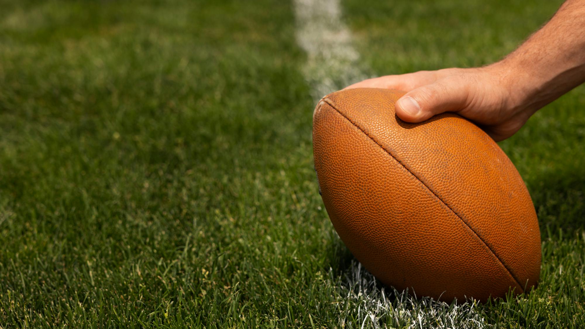 american football on field