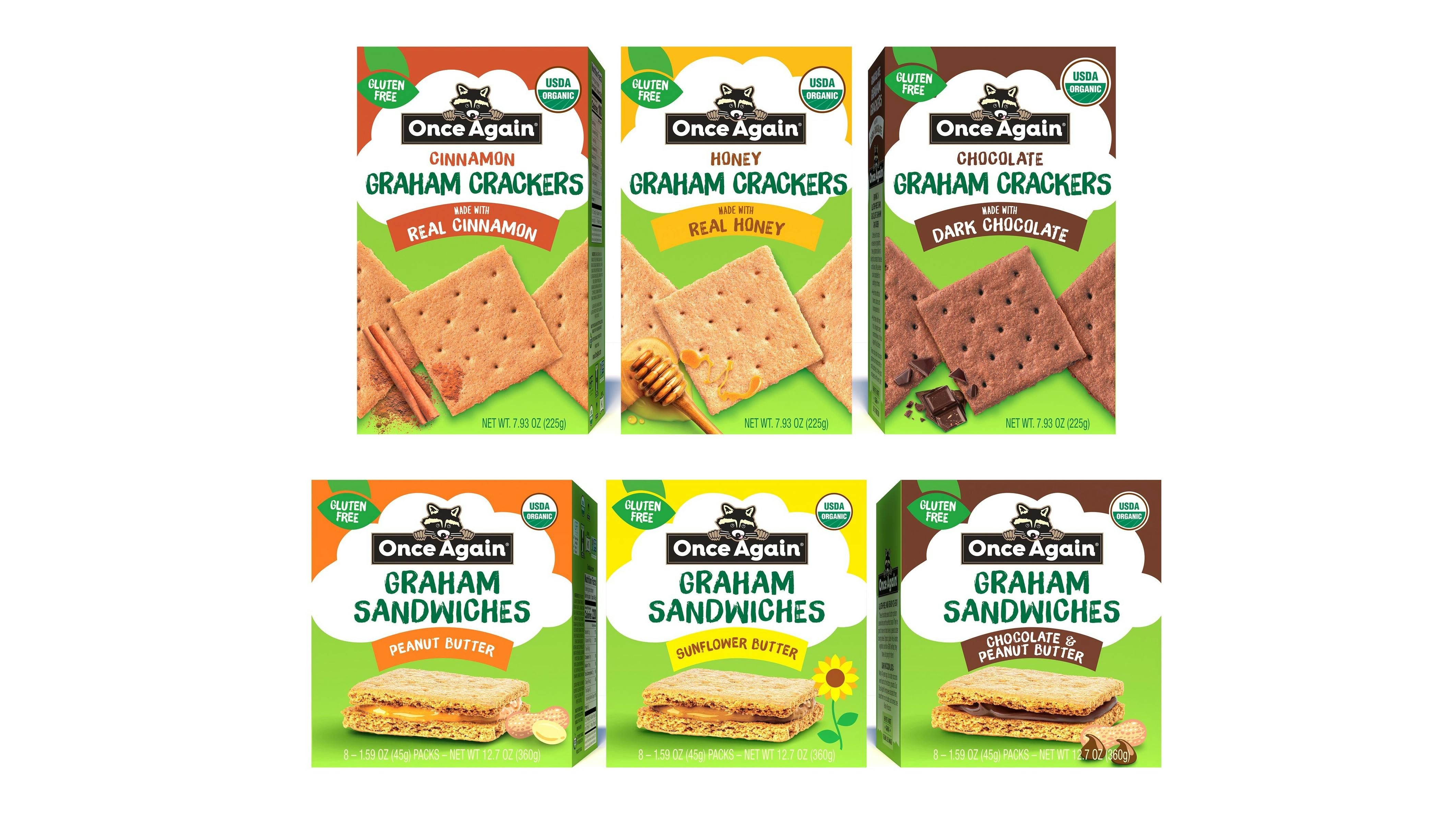 Once Again unveils lineup of gluten-free graham crackers