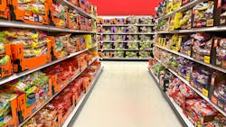 Halloween candy in the aisles, waiting for shoppers Halloween candy in the aisles, waiting for shoppers