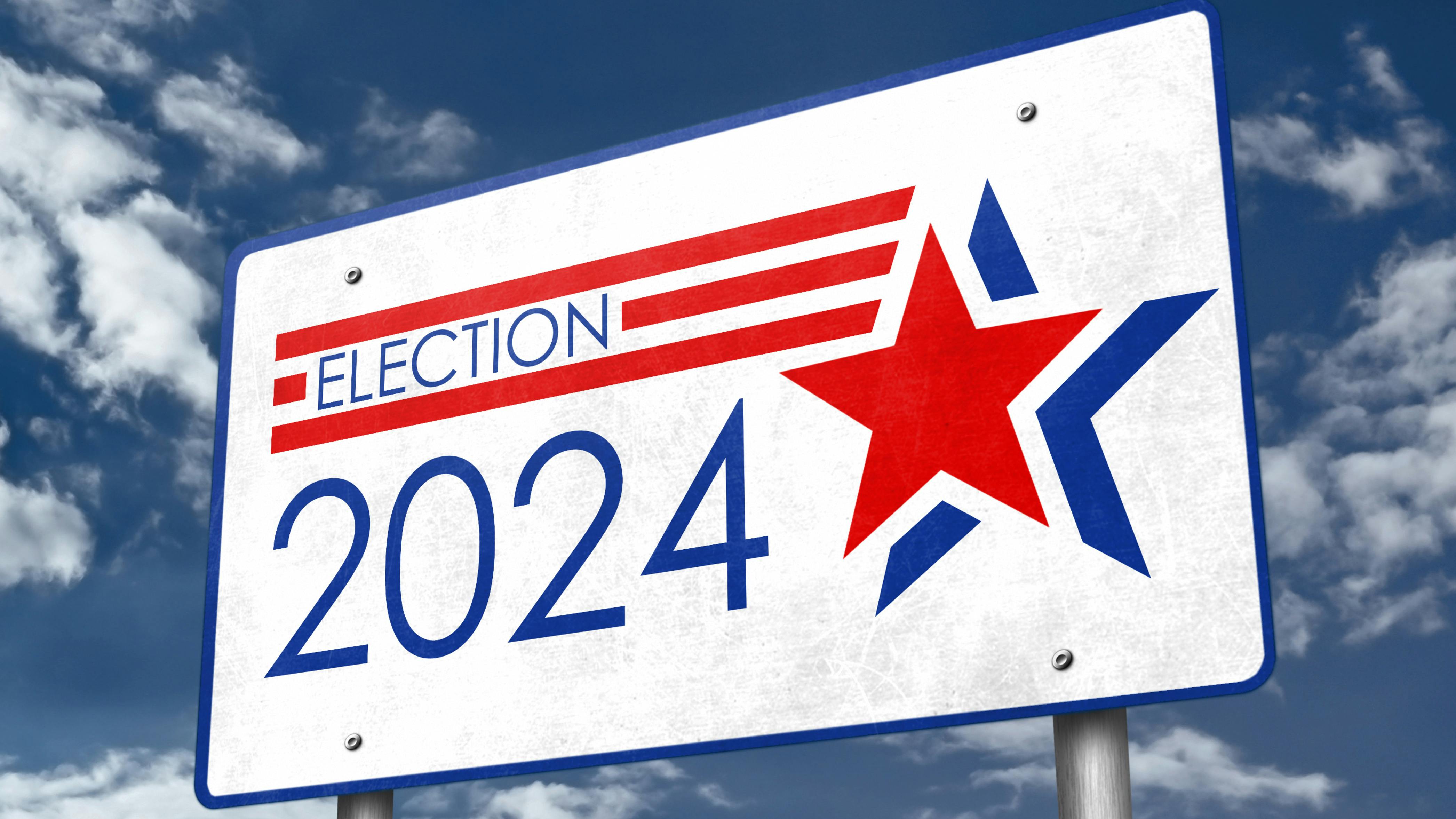2024 U.S. presidential election street sign